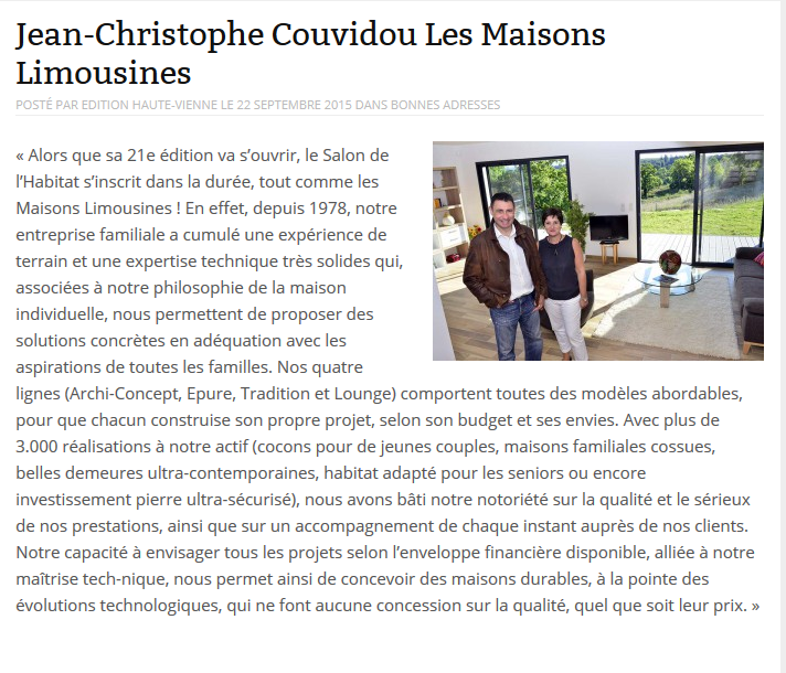 Article publié sans Info-Mag le 22 septembre 2015 Article publié sans Info-Mag le 22 septembre 2015