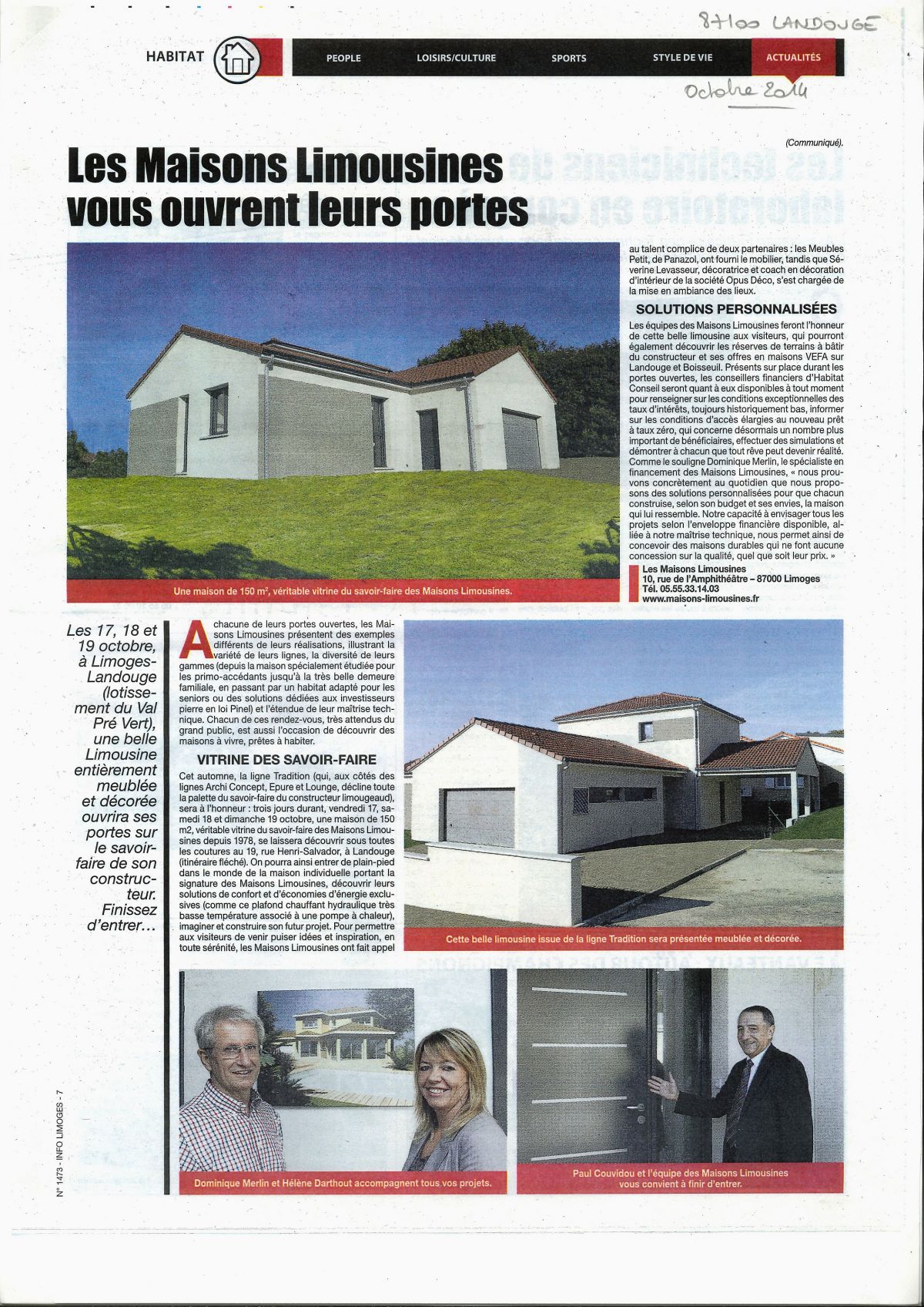 Portes Ouvertes octobre 2014 Portes Ouvertes octobre 2014