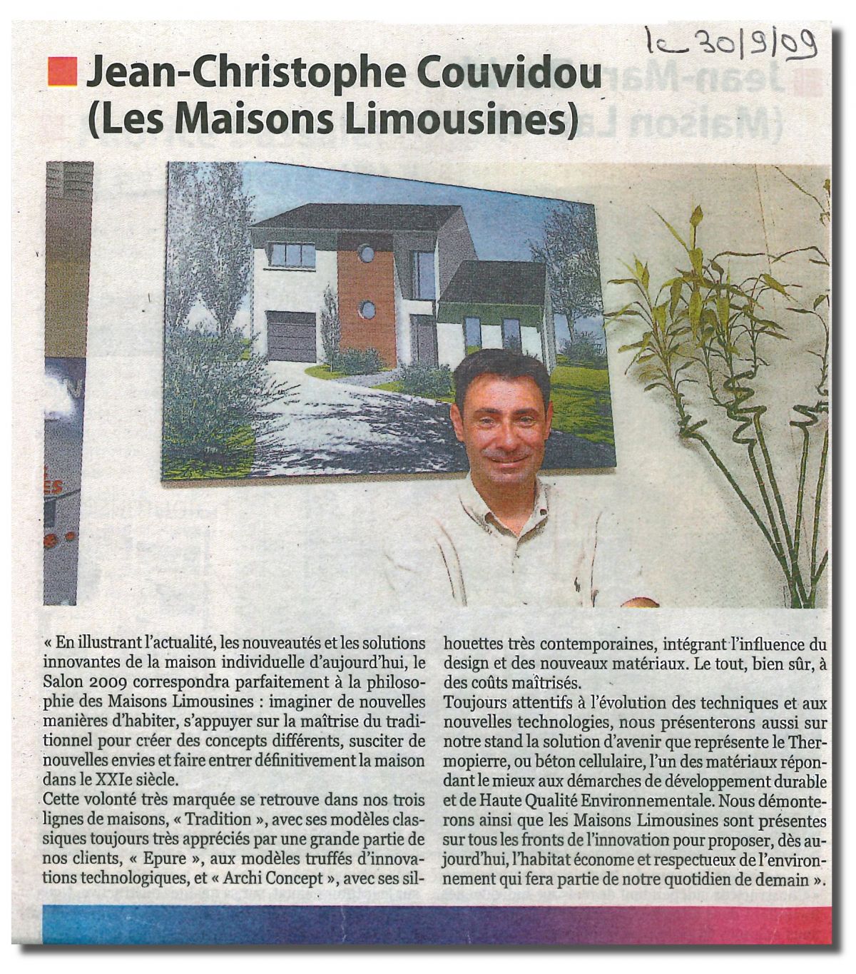 Interview d'avant salon, 2009 Interview d'avant salon, 2009