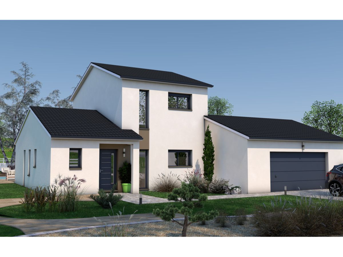 Modèle maison moderne étage