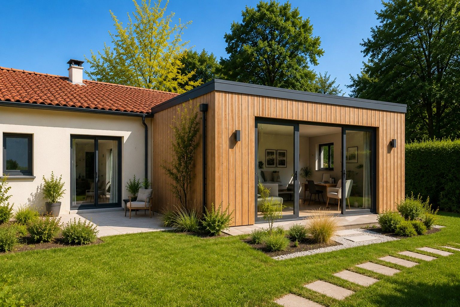 Extension latérale de maison en Haute-Vienne