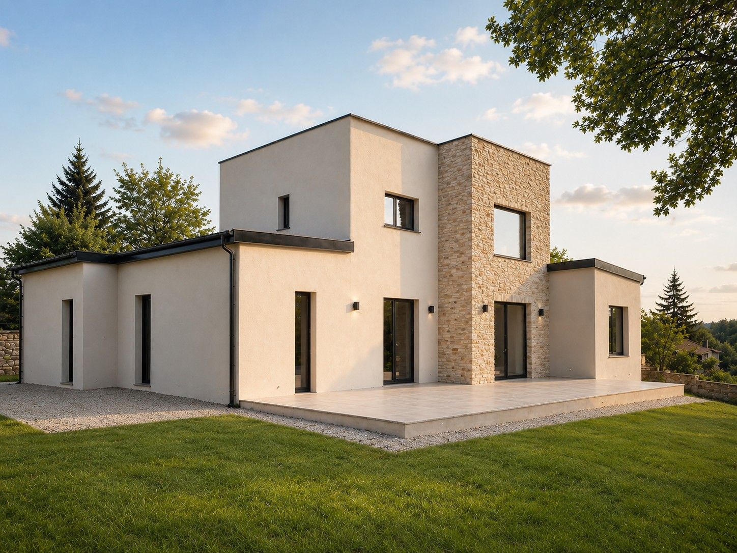 Maison cubique à Boisseuil en Haute-Vienne par Maisons Limousines