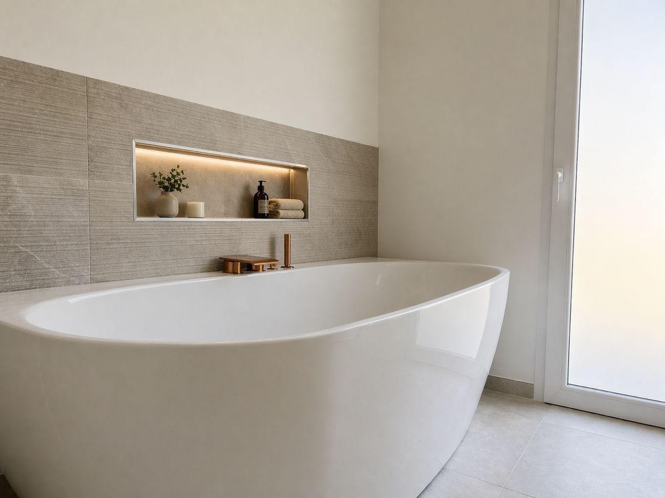 Salle de bains contemporaine dans une maison Maisons Limousines